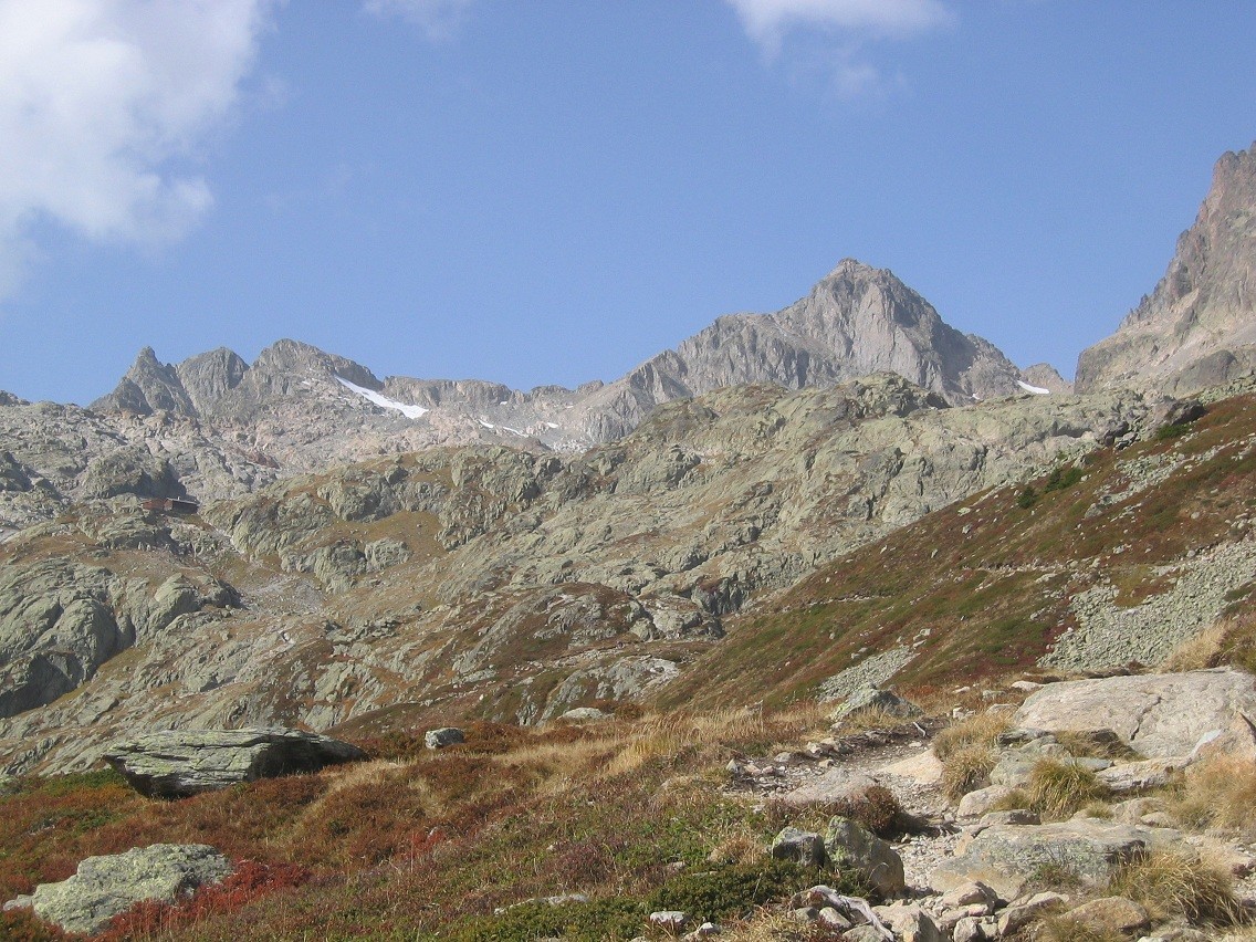 aig. Crochues -col du Dard - aig. belvedere -vue d'ensemble