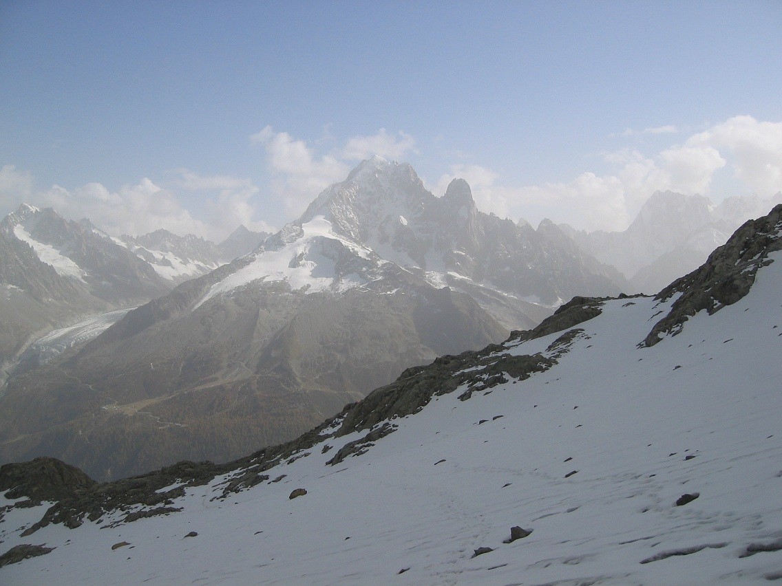 la Verte - les Drus - vue depuis sommet aig. belvedere (2965m)