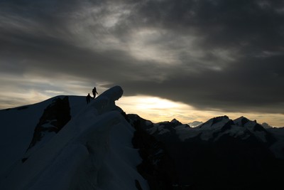 Entre la Wellenkuppe et l'Ober Gabelhorn Entre la Wellenkuppe et l'Ober Gabelhorn