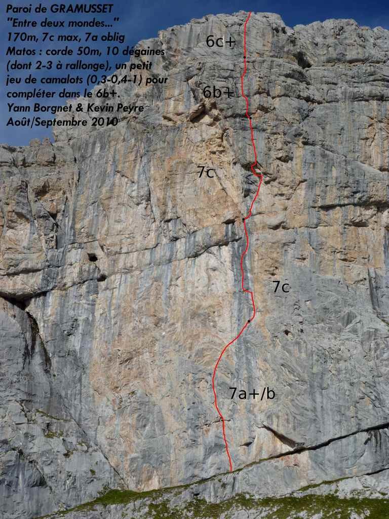Topo : Paroi de Gramusset, "Entre deux mondes..."