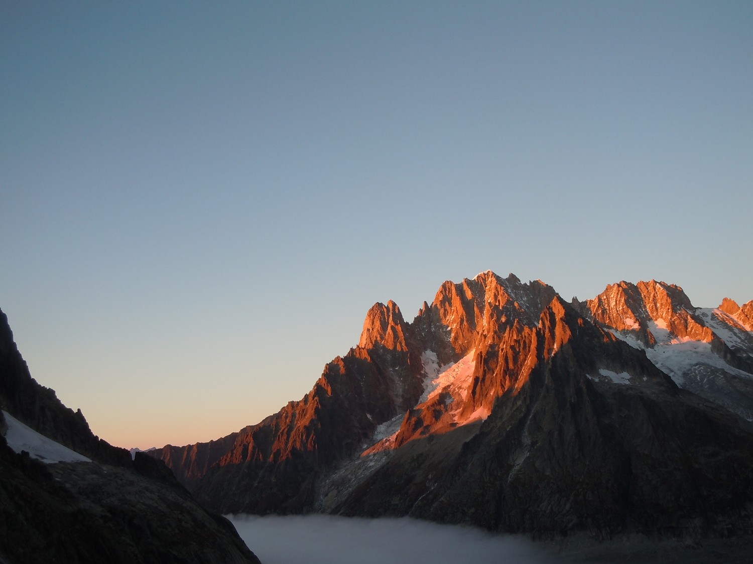 Verte depuis le Requin au coucher du Soleil
