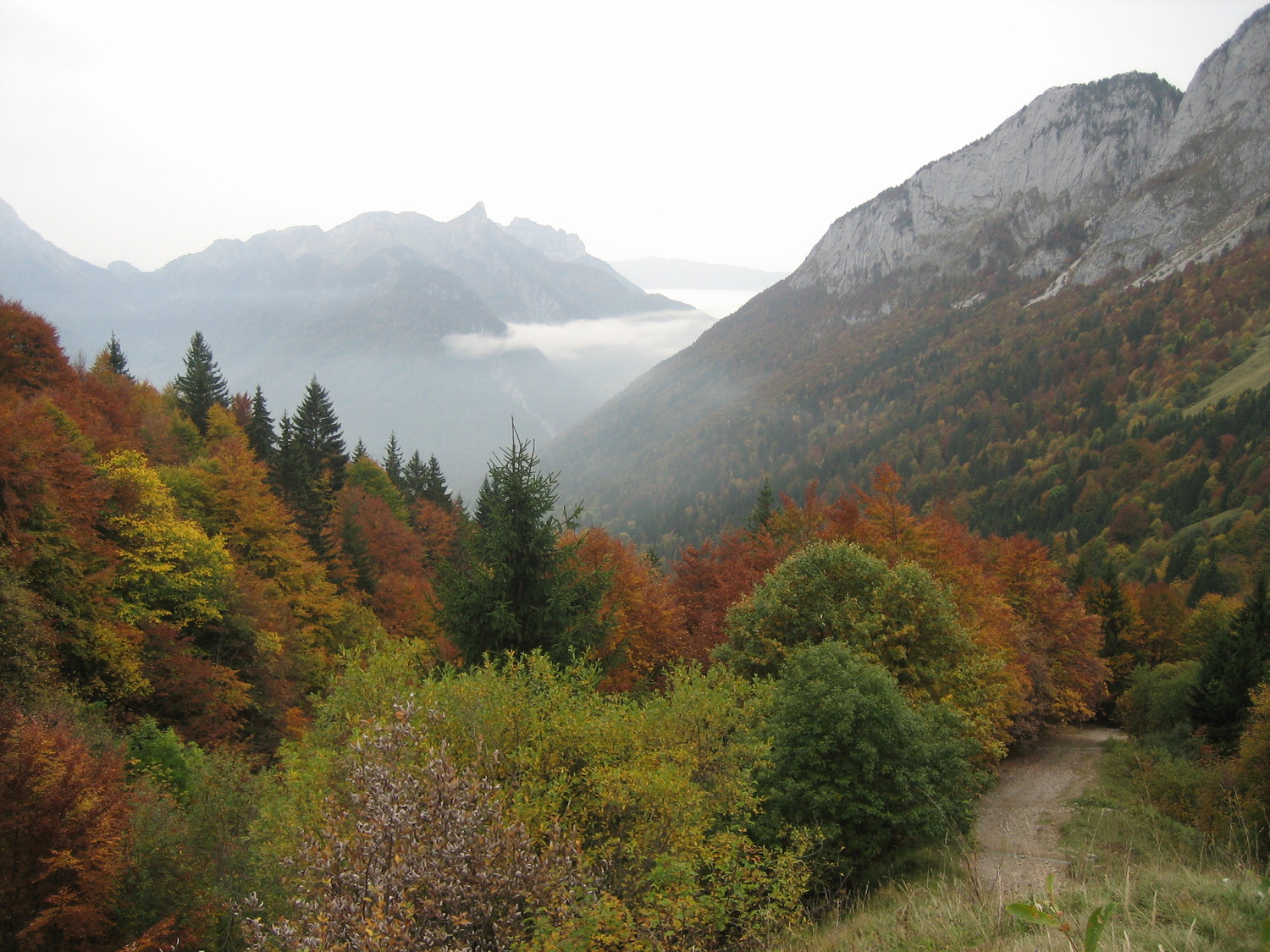 Pointe de Dran : couleurs d'automne