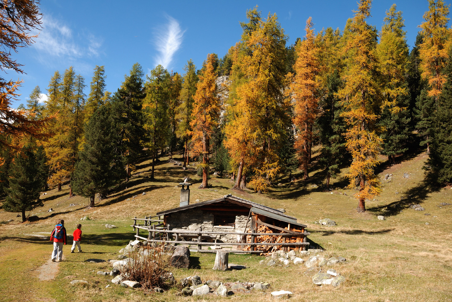 Sur le chemin des Dolos...Lej da Staz, en Engadine