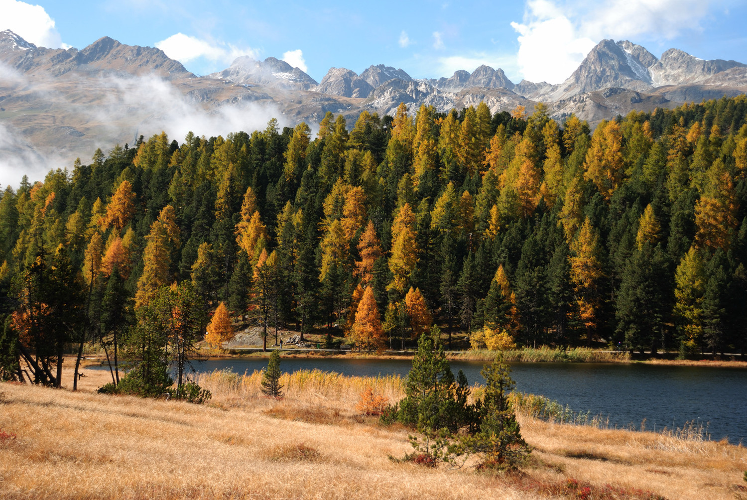 Sur le chemin des Dolos...Lej da Staz, en Engadine