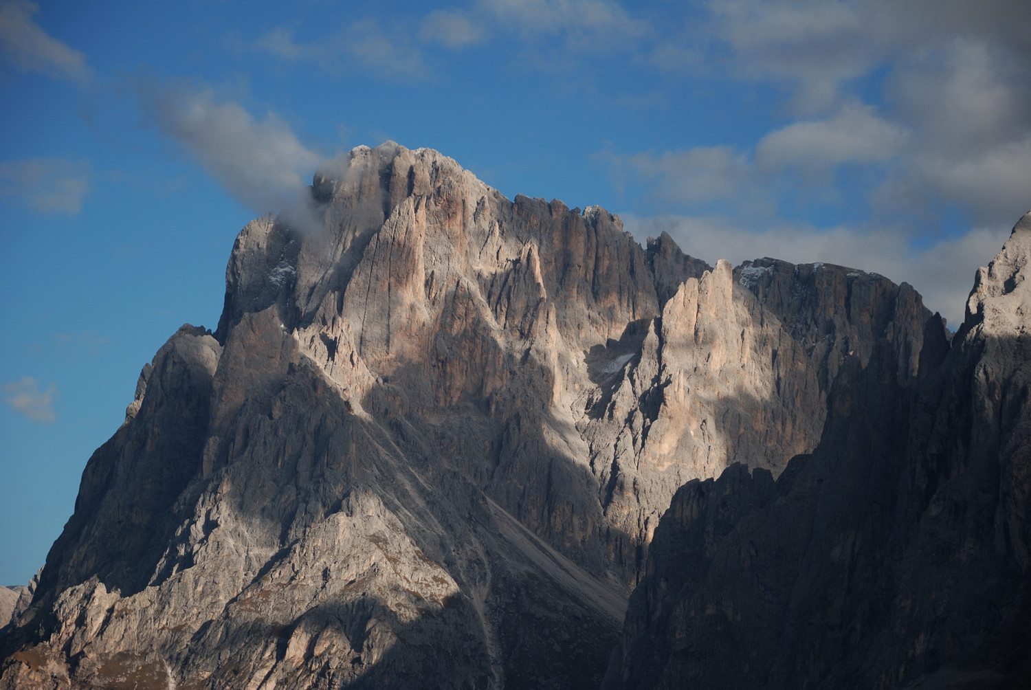 Sassolungo / Langkofel, vu du plateau du Seiser Alm