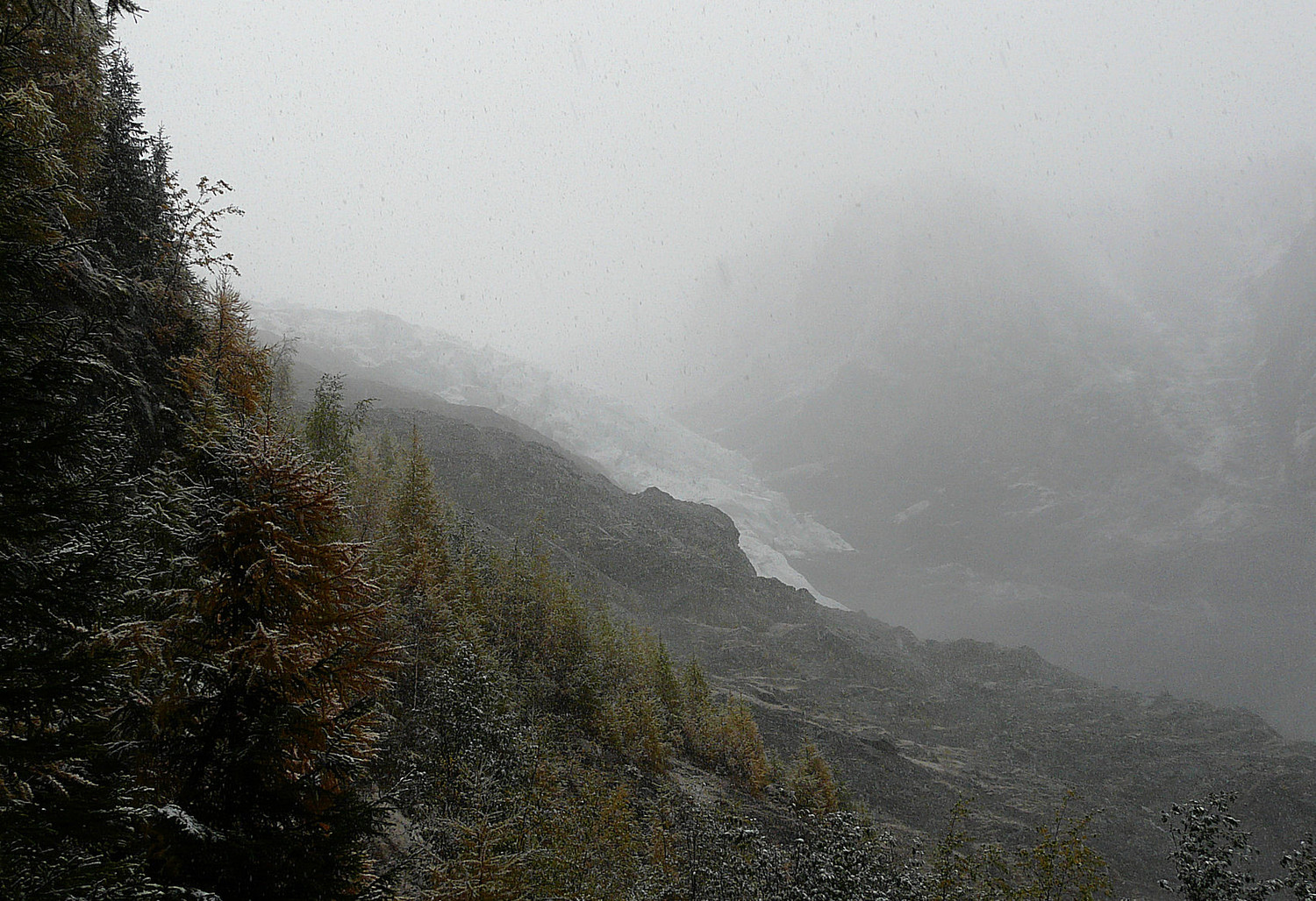 Un glacier des Bossons qui n'en finit pas de reculer