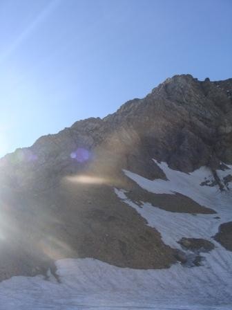 Arête vue du glacier des Gabiétous