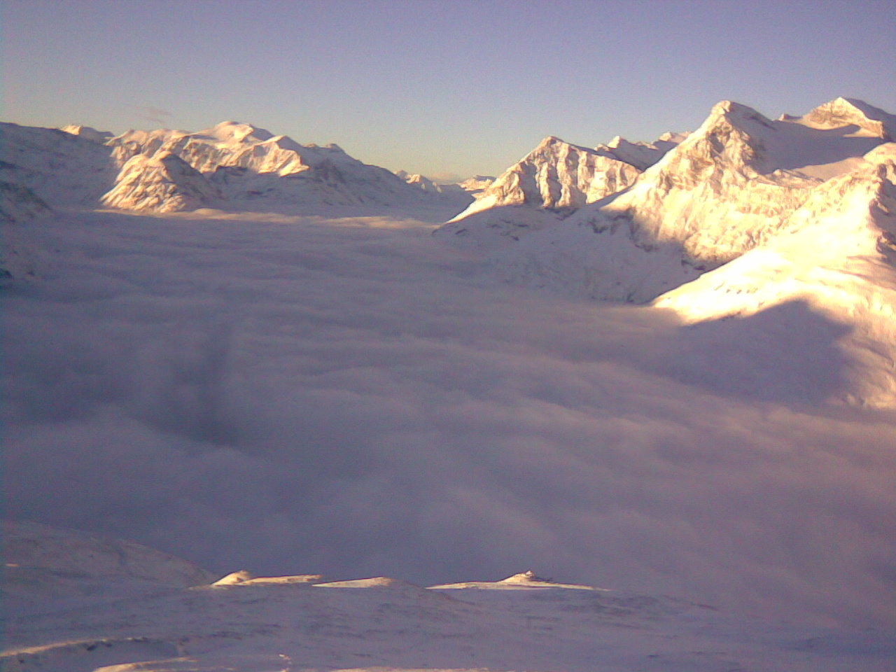 Mer de nuages sur la haute Maurienne