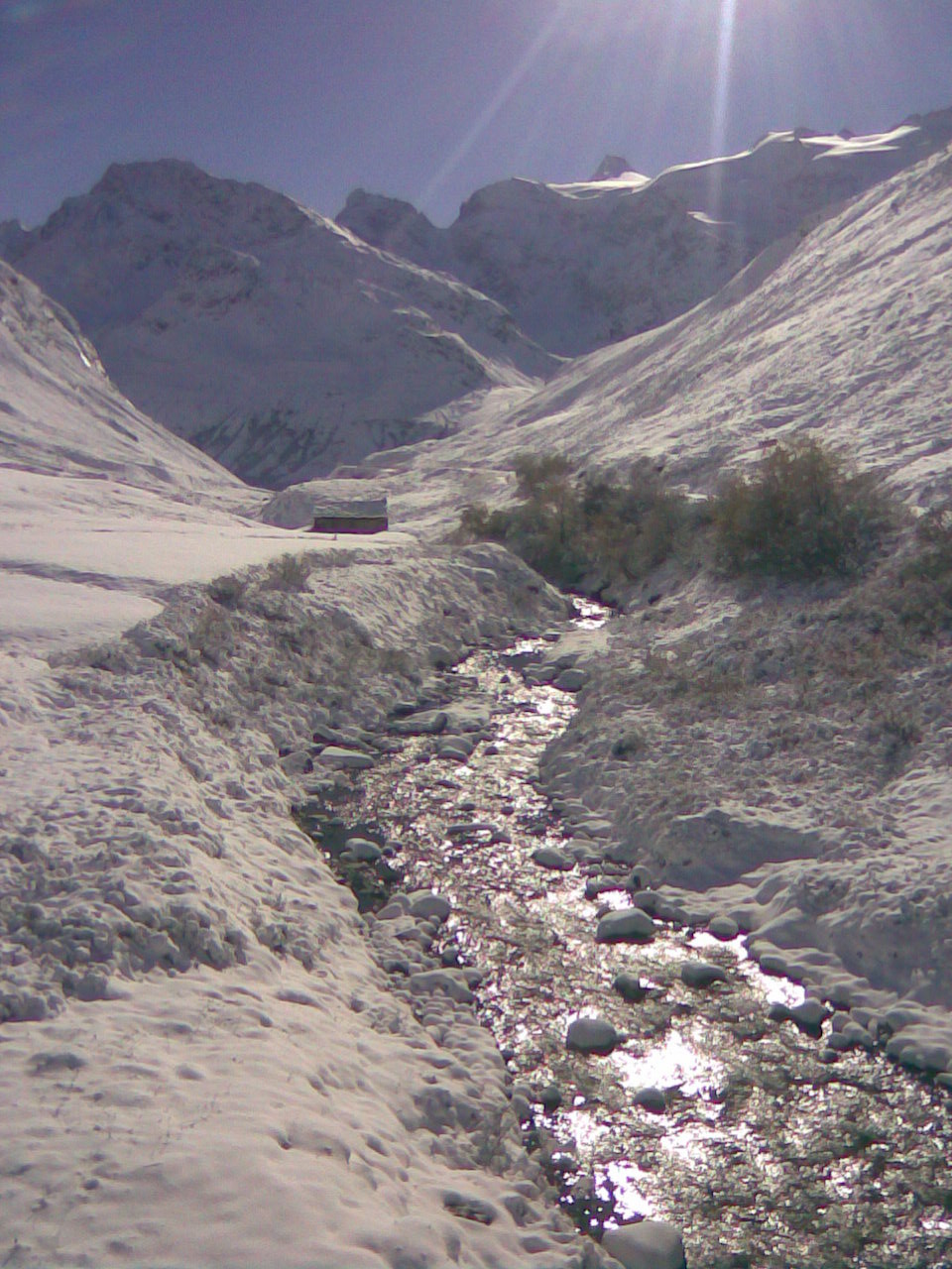 vers les chalets de la Perlette