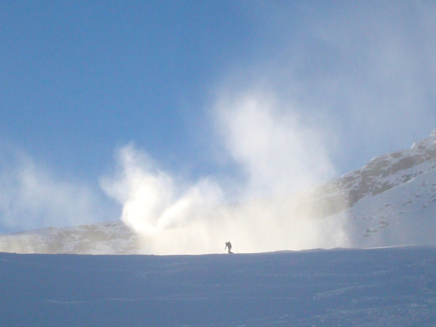 Entre 2 canons à neige