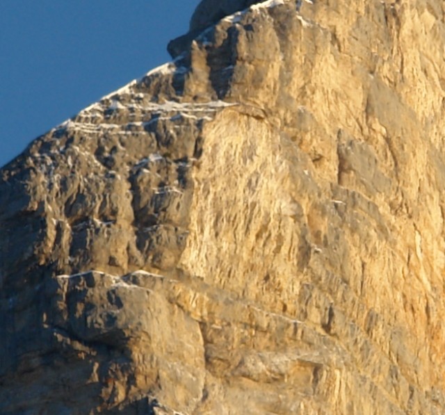 Dent de Crolles - zone éboulée le 23/10/2010 - Zoom