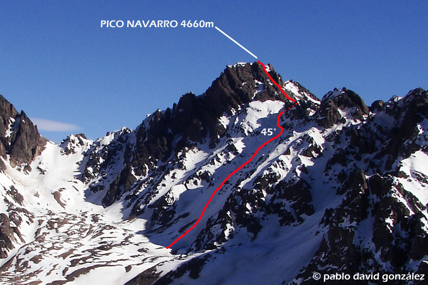 Ruta Este de ascenso, Cerro Navarro Central