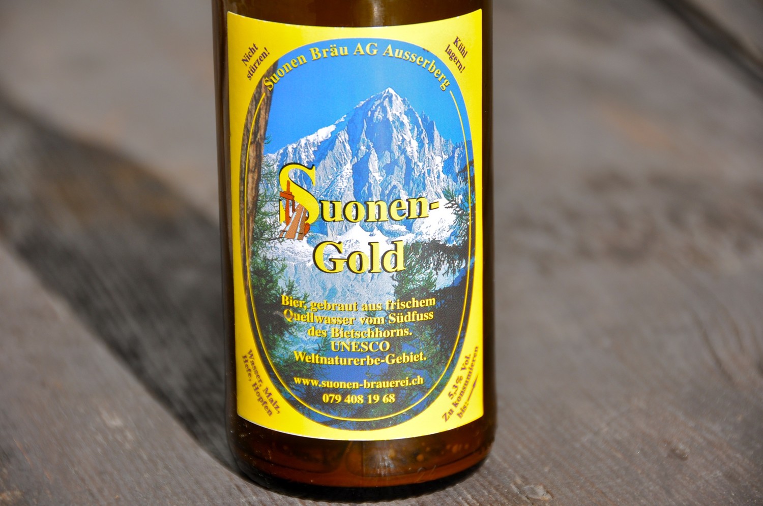 Bière avec l'eau du bisse "Suon"