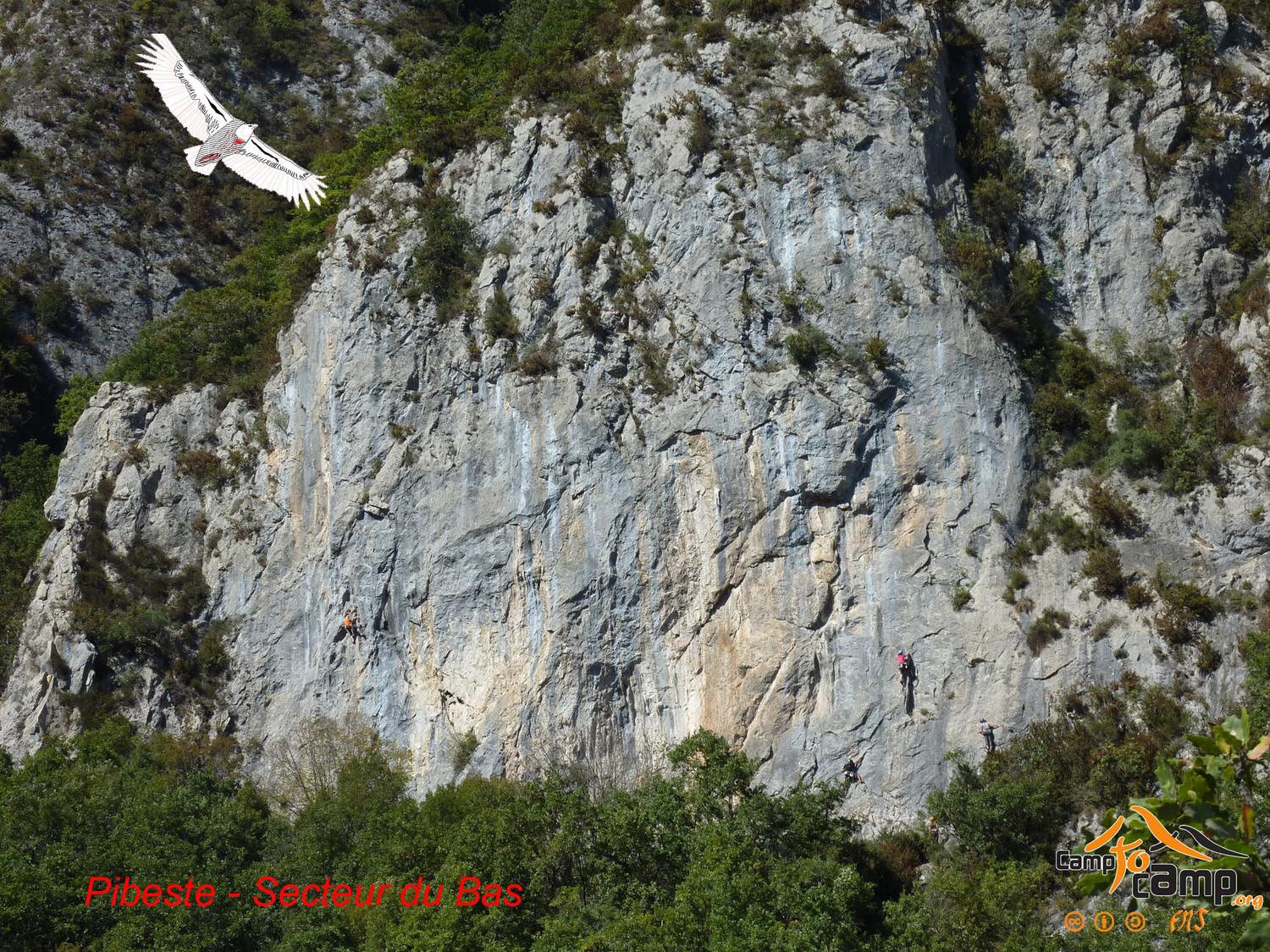 Falaise Pibeste - Secteur du Bas