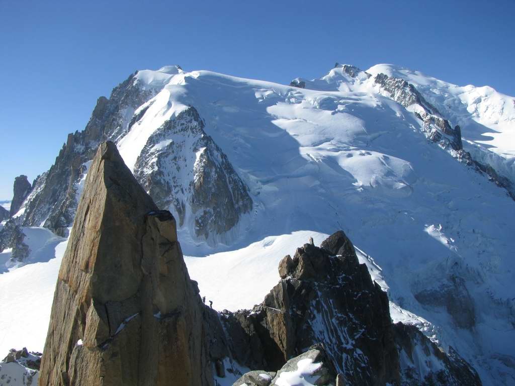 arête des Cosmiques sur fond de Mt-Blanc