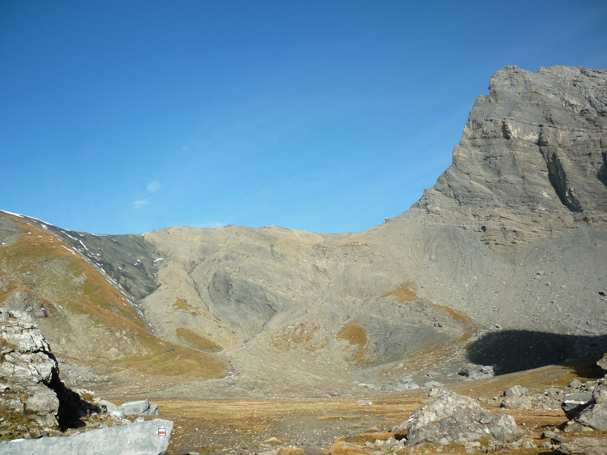 L'arête depuis le Creux de la Saille