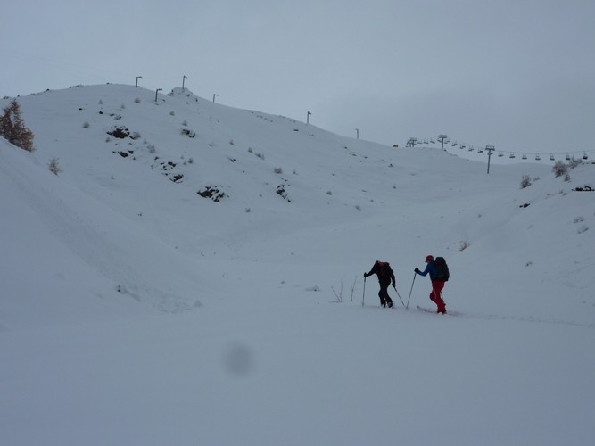 Puy St Vincent sous le sommet de la Pendine