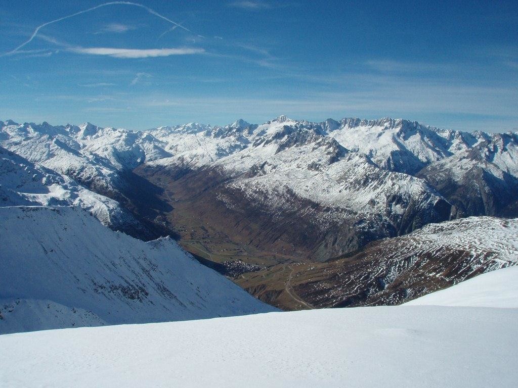 Andermatt et la vallée de la Furka enneigée