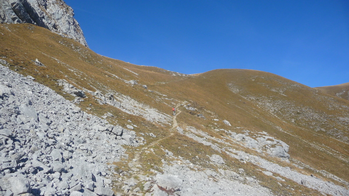 Montée juste avant la combe