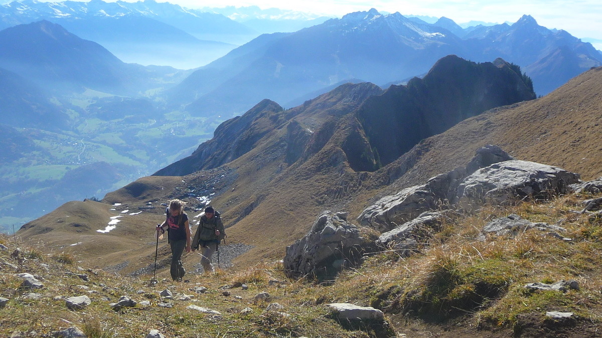 Arrivée au col des bouquetins