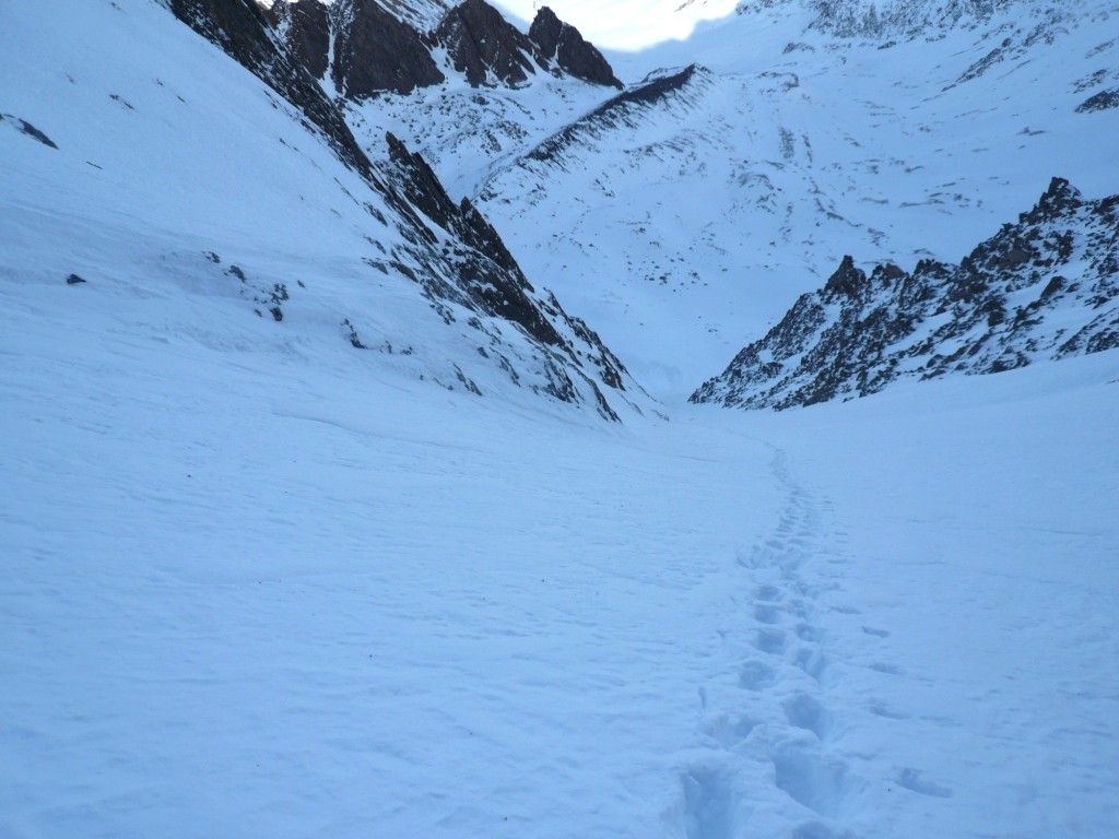 Dans le couloir NE du Grand Golliat