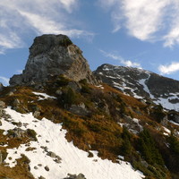 le Rocher Motin et le haut de la crête NW du Grand colon