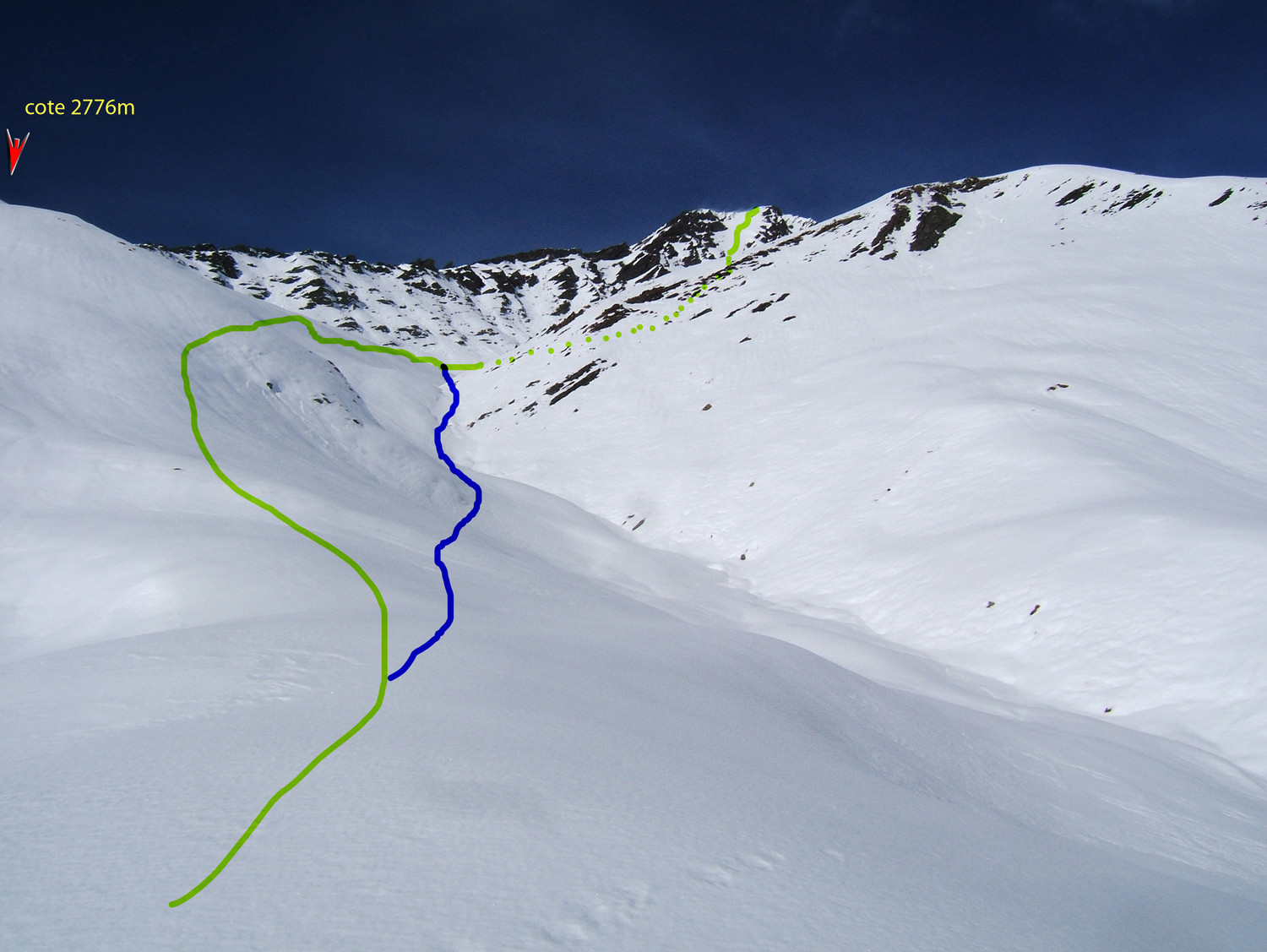 Le haut du Bedal de Mait.