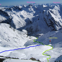 Ensemble de l'itinéraire au bas du couloir.