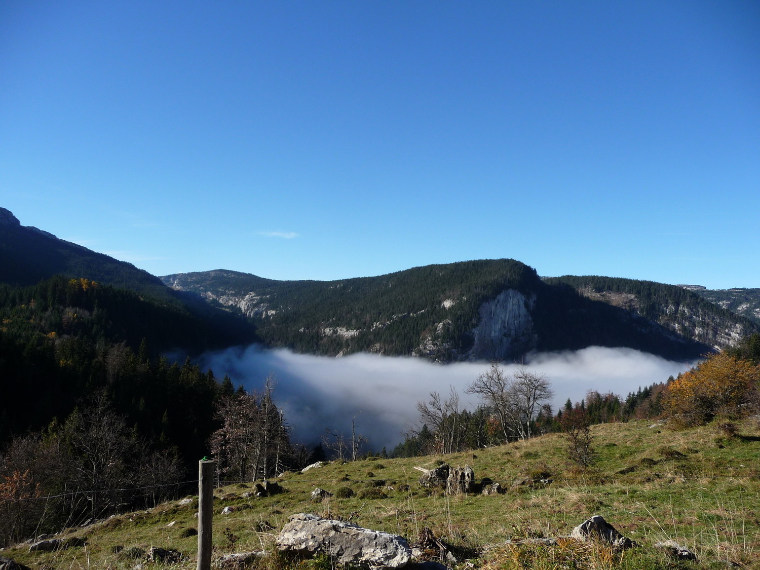 Au dessus des nuages au col des Glières