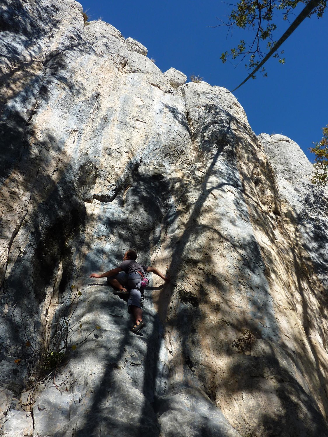 Roc à Carol - David dans un 6c qui sera pas décôté !