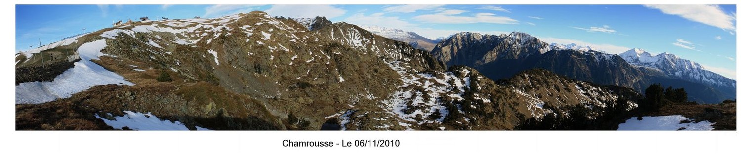 Panoramique 4 : Depuis les Crêtes, vue sur la Croix puis Taillefer