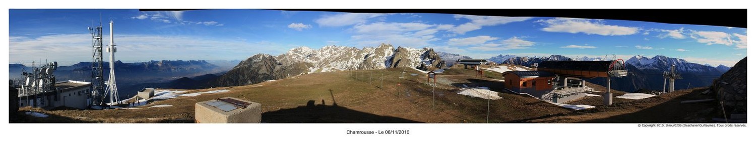 Panoramique 10 : Depuis la Croix de Chamrousse, vue sur Belledonne