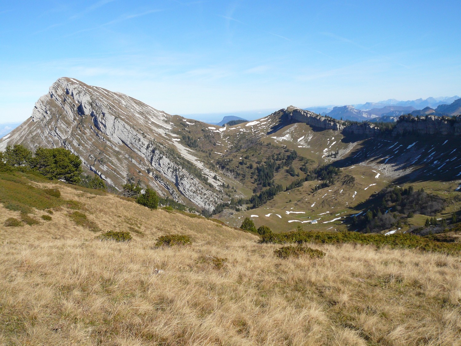 Du col d'Hurtières, Grande Sure arête Sud, col de la Sure, Grande Vache.