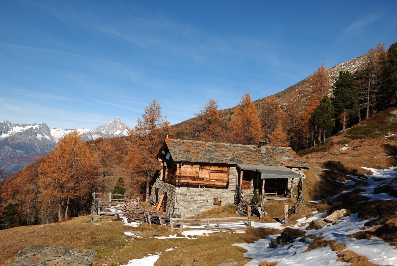 Chalet de Färiga (2250m), à mi chemin entre Gspon et Saas Fee
