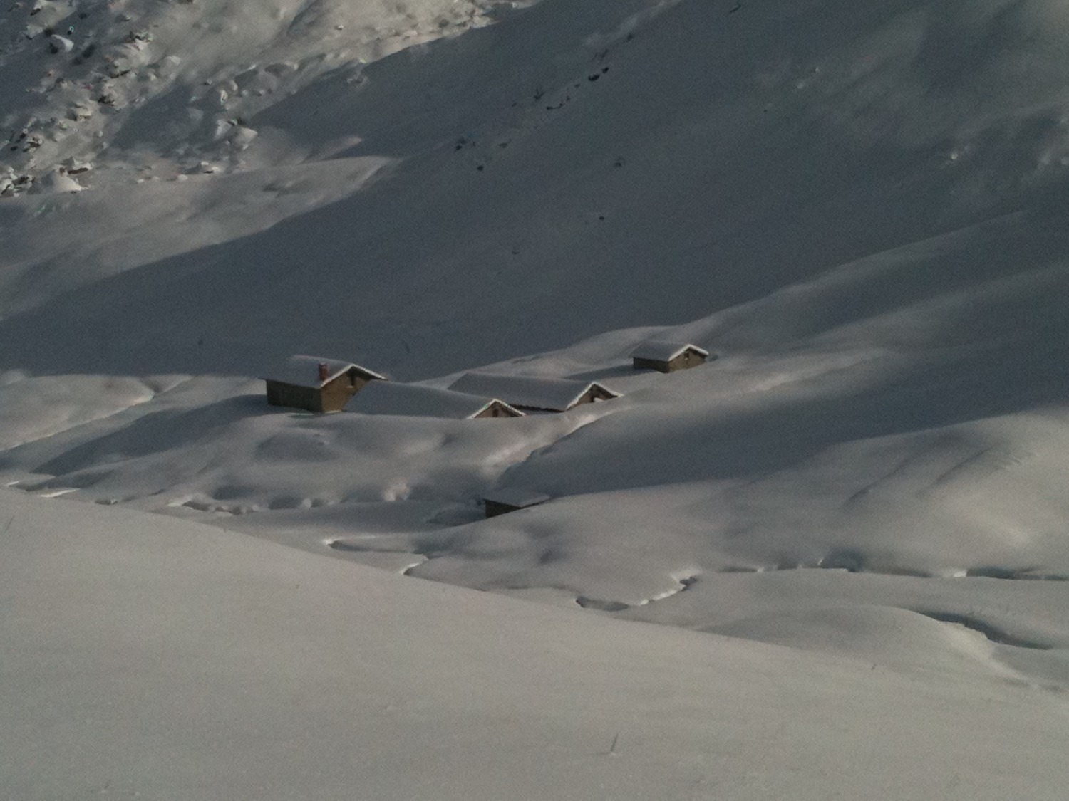 les chalets d'Alpage sous la neige