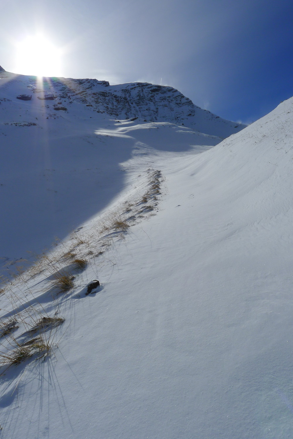 Juste avant le col de l'ancienne piste rouge