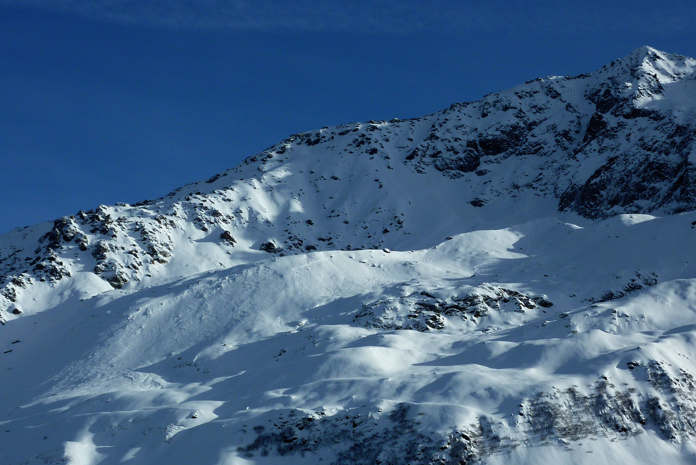Cassures dans les moraines des Cabottes