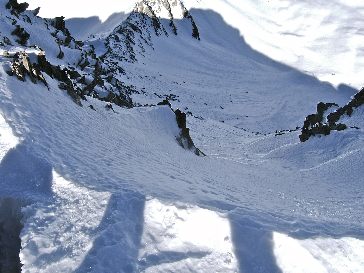 Couloir du Pelat, poudre tassée.