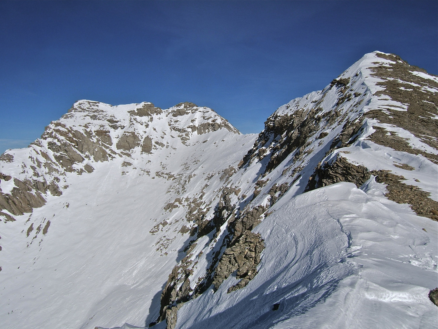 Sur la crête menant au Trou de l'Aigle.
