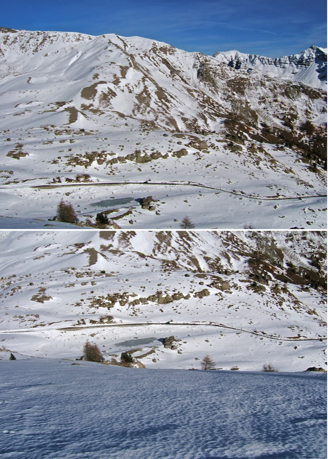 Tête de la Gipière dominant ma voiture qui m'attend au Col de la Cayolle.