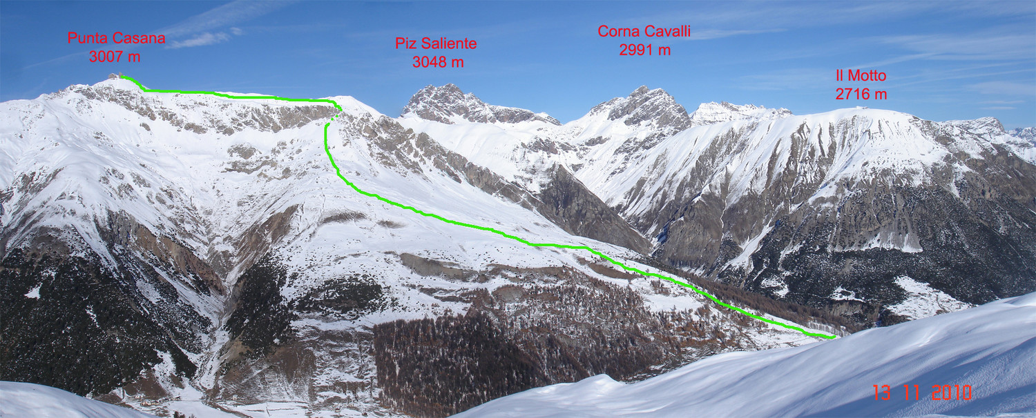 Salita alla Punta Casana dalla Val Federia.