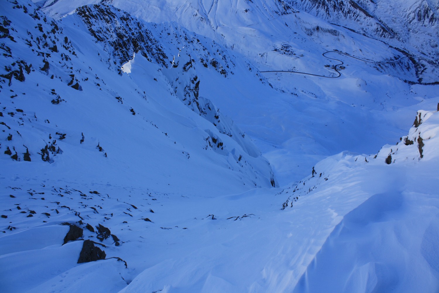 Vue plongeante sur le couloir N Occidental