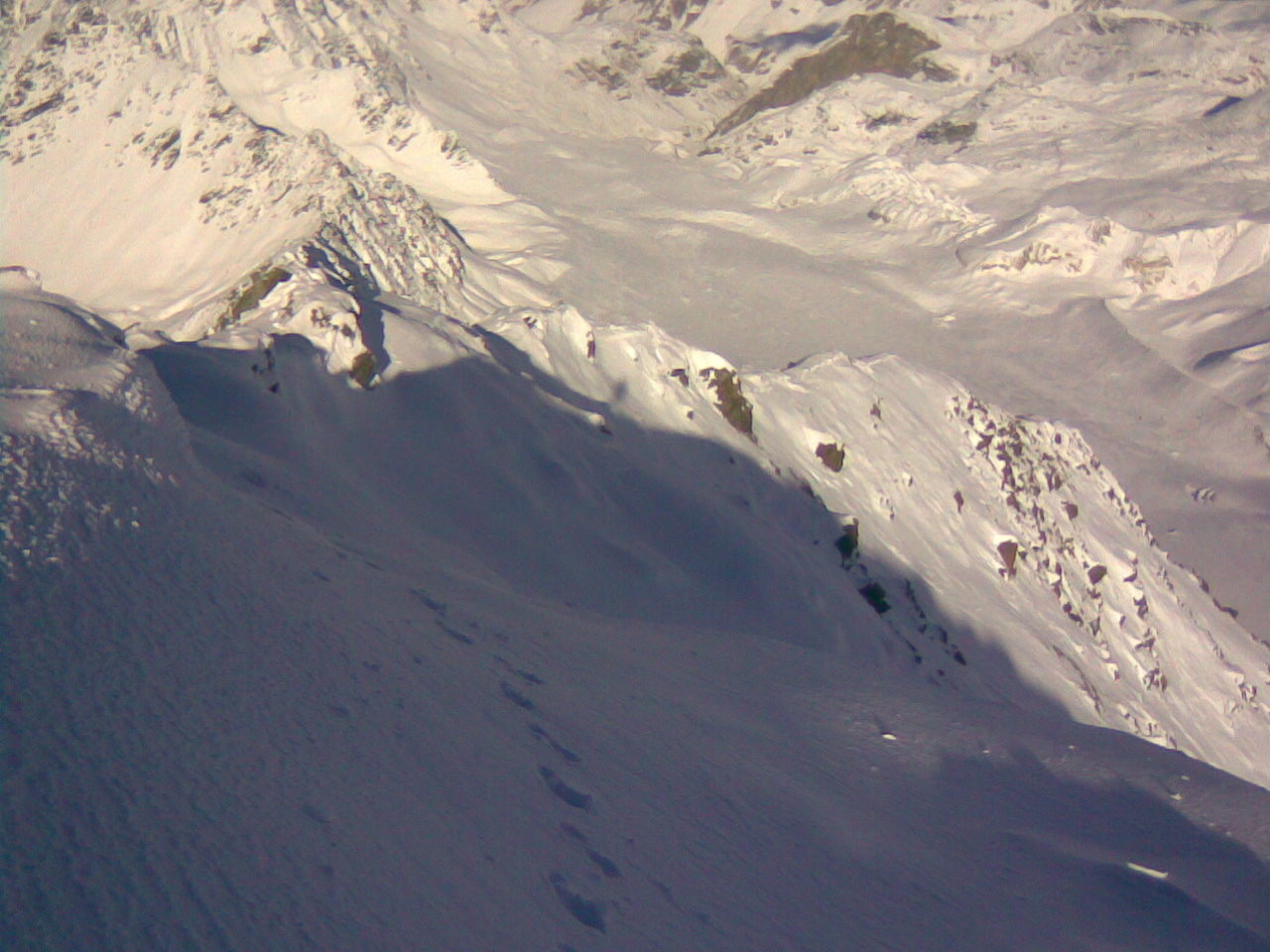Descente sur l'arête