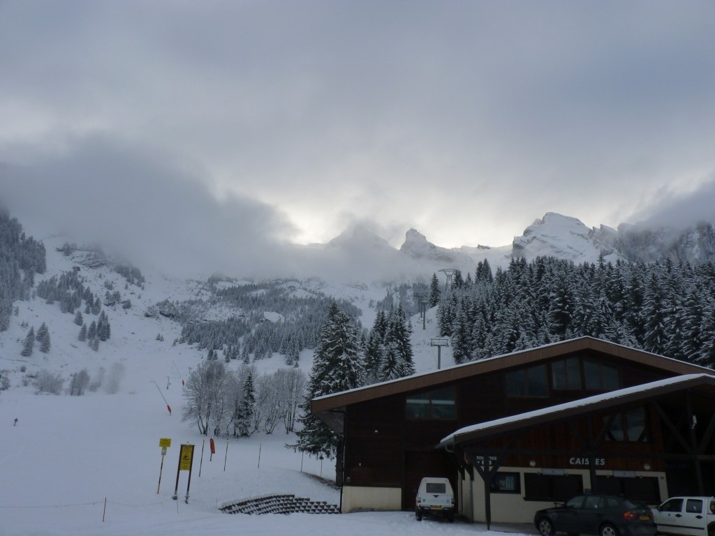 le départ à Balme, frais et pas encore bien dégagé