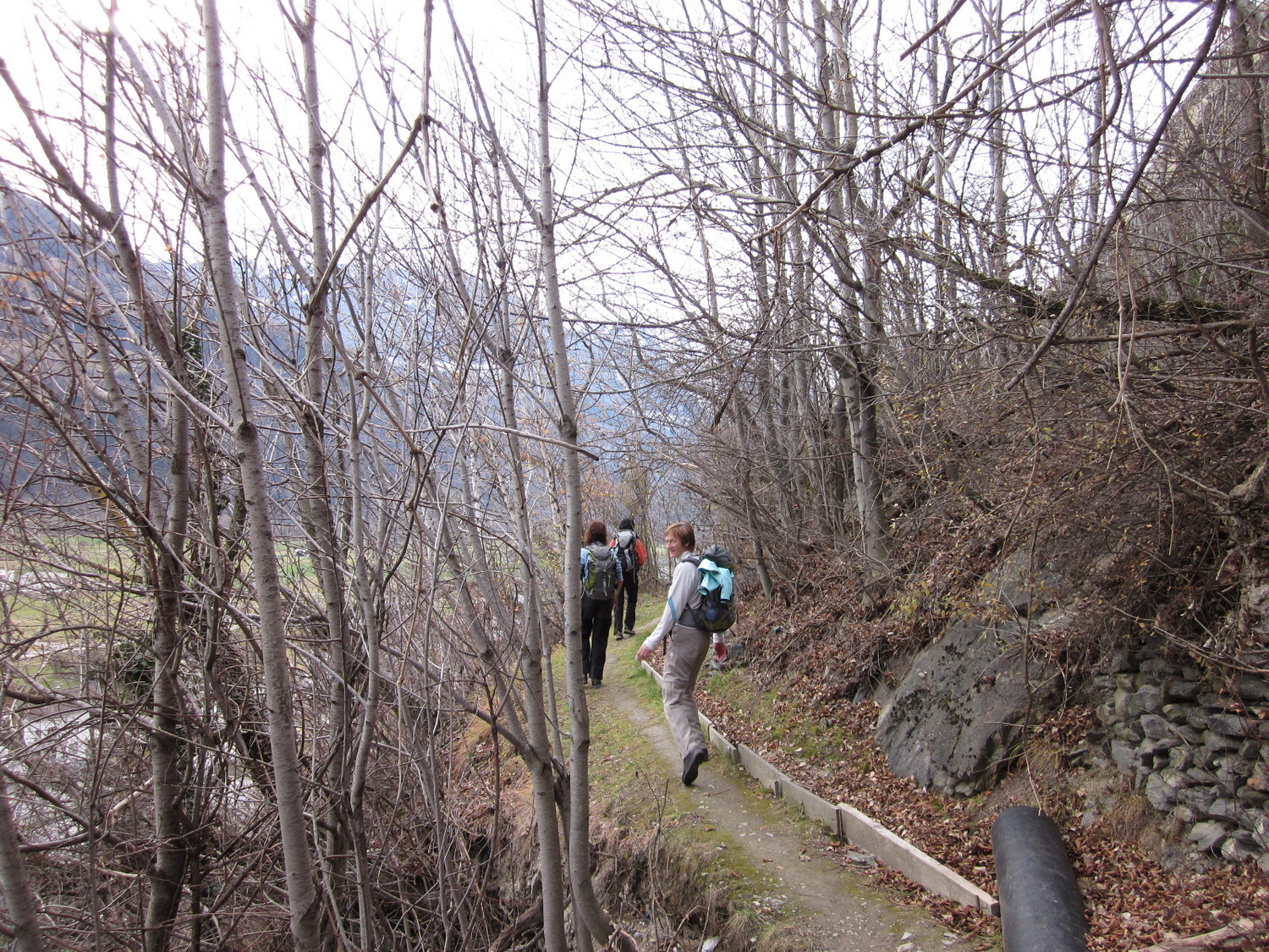Bisse juste au-dessus du village de Gampel