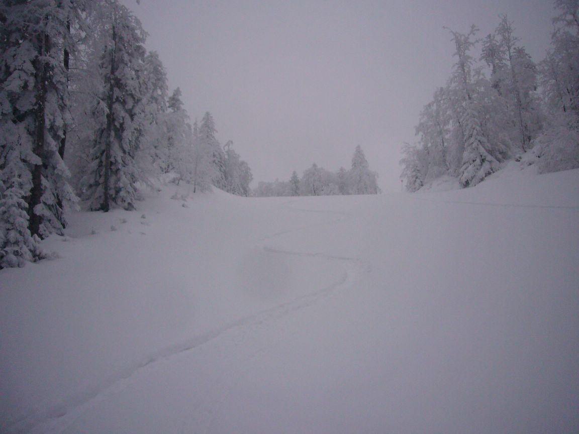 quelques bon virages sous la neige