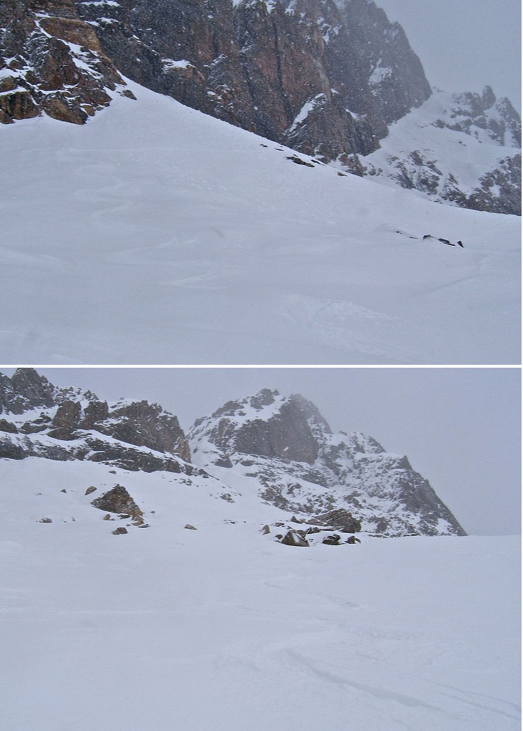 Quelques bons passages de poudre sur la face S.