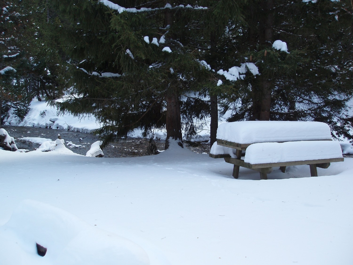 enneigement fond de la vallée du Galbe