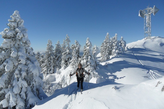 l'arrivée au sommet