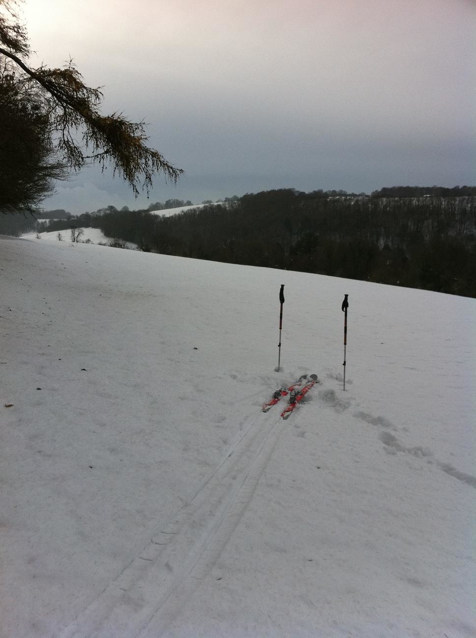 Skiing in the North Downs 2
